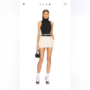 Helsa low rise mini skirt in ecru